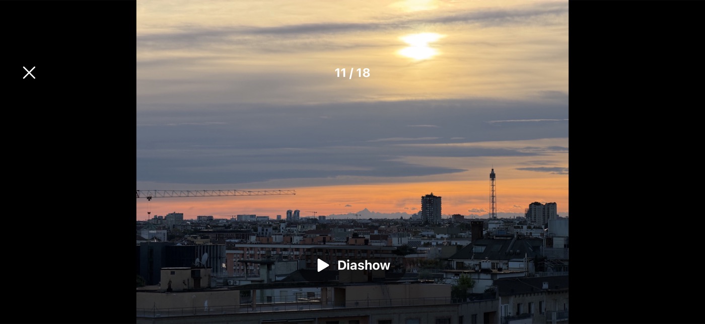 Diashow im Querformat: Sonnenuntergang über Mailand